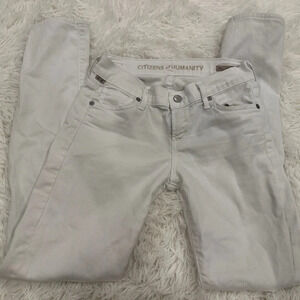Citizens of humanity Ava low rise straight  leg white jeans| size 24